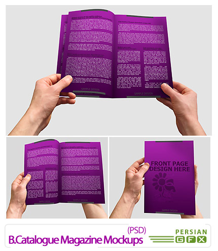 دانلود پیش نمایش کاتالوگ و بروشور - B.Catalogue Magazine Mockups