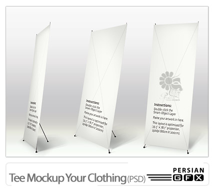 دانلود پیش نمایش استندهای تبلیغاتی - Stand Display Mockup Rollup Smart Template