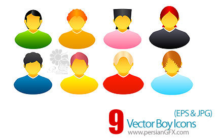 دانلود آیکون های وکتور پسر - Vector Boy Icons