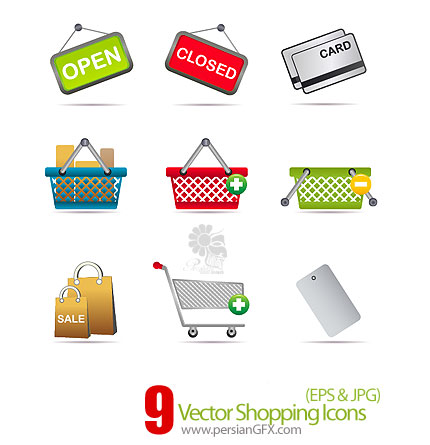 دانلود آیکون های وکتور خرید - Vector Shopping Icons