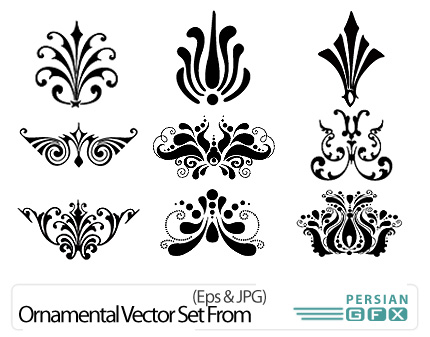دانلود تصاویر وکتور گل تزئینی - Ornamental Vector Set From Stock Vectors  