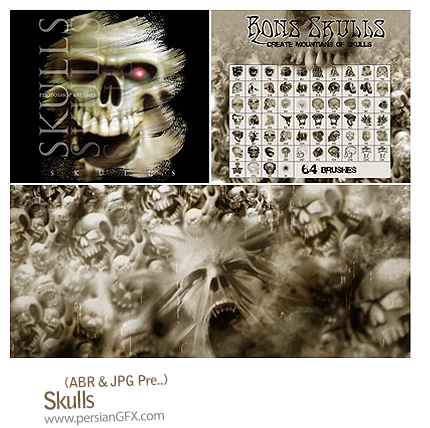 دانلود براش جمجمه - Skulls