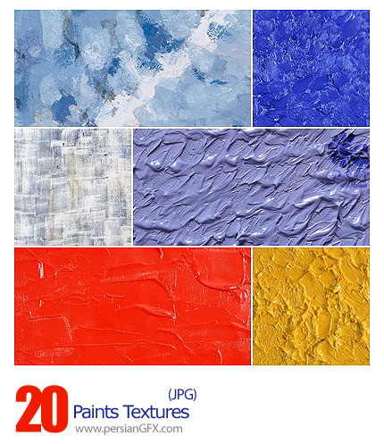 دانلود تصاویر تکسچر یا بافت رنگ و روغن - Paints Textures 