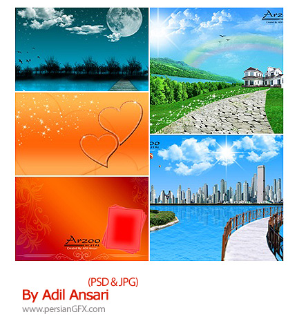 دانلود تصویر لایه باز بک گراند متنوع - By Adil Ansari