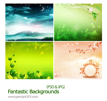 دانلود تصاویر لایه باز رویایی مناسب برای فن های دیجیتال عروس و داماد و بک گراند چهار فصل - Fantastic Backgrounds