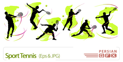 دانلود تصاویر وکتور ورزش تنیس - Sport Tennis