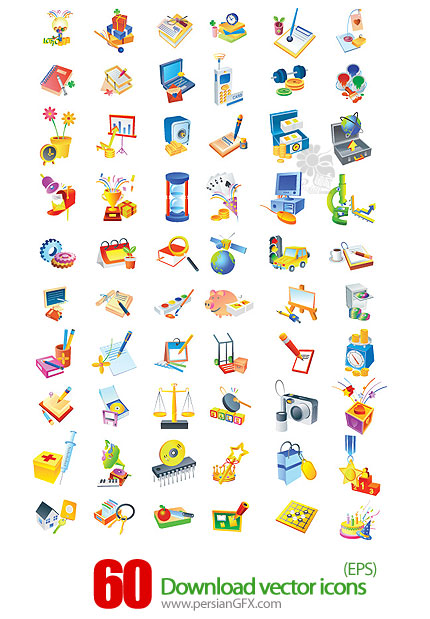 دانلود آیکون های متنوع  - vector icons