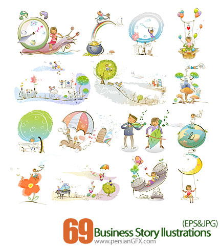 کلکسیون آیکون های متنوع بامزه - 30 Vector Icons