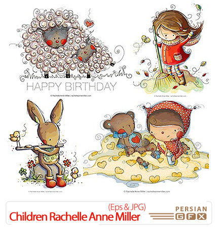 دانلود تصاویر پس زمینه وکتورهای کودکانه - Children's Illustrator Rachelle Anne Miller