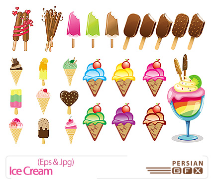 دانلود تصاویر وکتور بستنی - Ice Cream