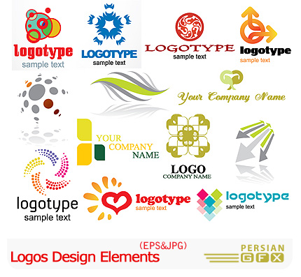دانلود مجموعه تصاویر آرشیو ایده لوگو - Logos Design Elements  