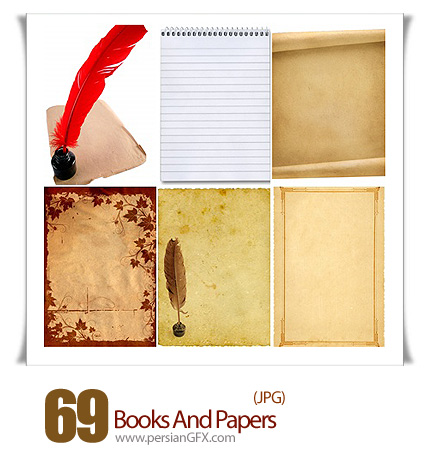 دانلود تصاویر کتاب و کاغذ - Books And Papers 