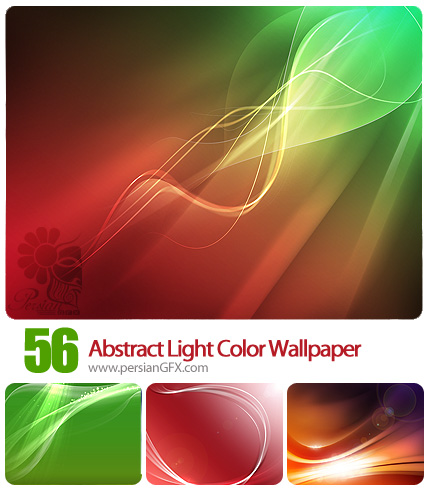 دانلود تصاویر والپیپر پس زمینه نورهای رنگارنگ - Abstract Light Color Wallpaper