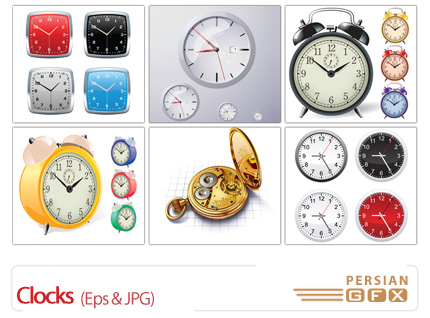 دانلود وکتور ساعت - Clocks