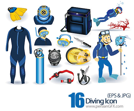 دانلود آیکون های غواصی  - Diving Icon