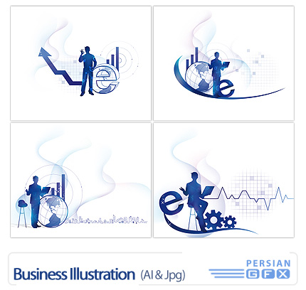 دانلود وکتورهای تجاری - Business Illustration Vector 