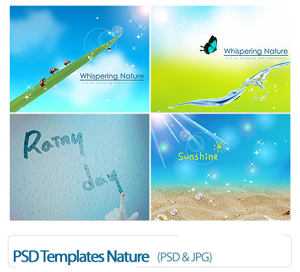 دانلود تصاویر لایه باز پس زمینه طبیعت - PSD Templates Nature    
