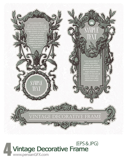  دانلود فریم های تزئینی - Vintage Decorative Frame