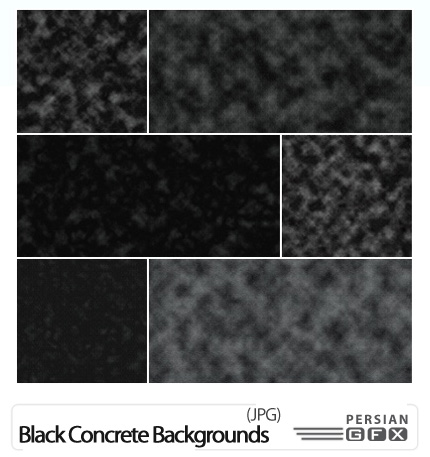 دانلود بافت پس زمینه گرانج سیاه بتن - GraphicRiver 15 Black Grunge Concrete Backgrounds 