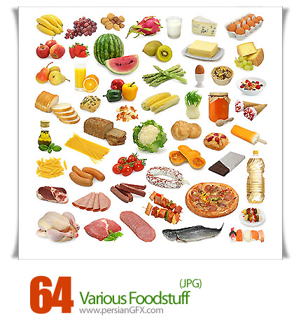 دانلود تصاویر با کیفیت موادغذایی مختلف - Various Foodstuff
