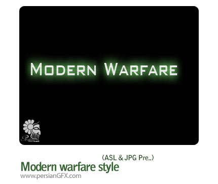 افکت متنی مدرن وارفیر - modern warfare style