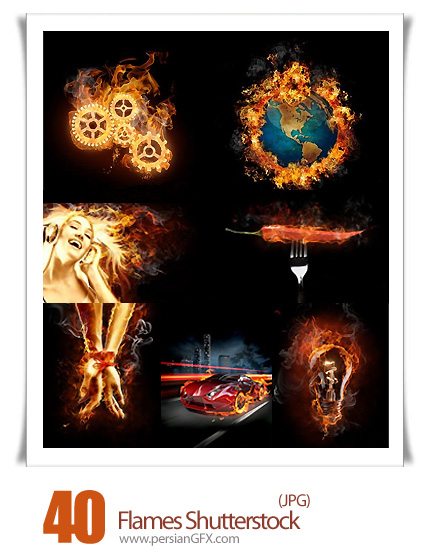 دانلود تصاویر با کیفیت شعله های آتش - Flames Shutterstock 