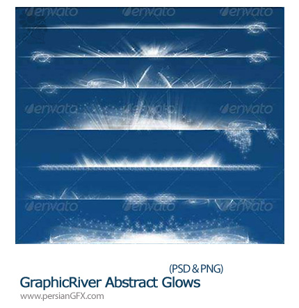 دانلود تصاویر لایه باز نورهای درخشان گرافیک ریور - GraphicRiver Abstract Glows