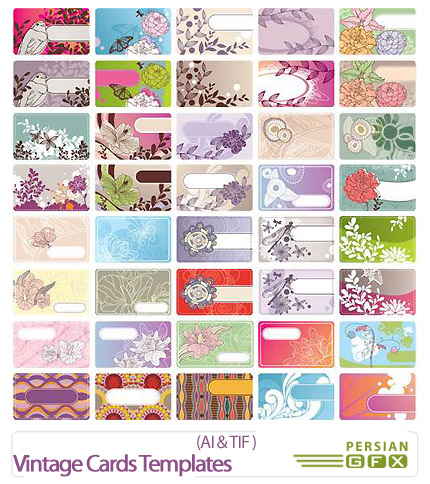دانلود کارت ویزیت و بنرهای تبلیغاتی - Vintage Cards Templates