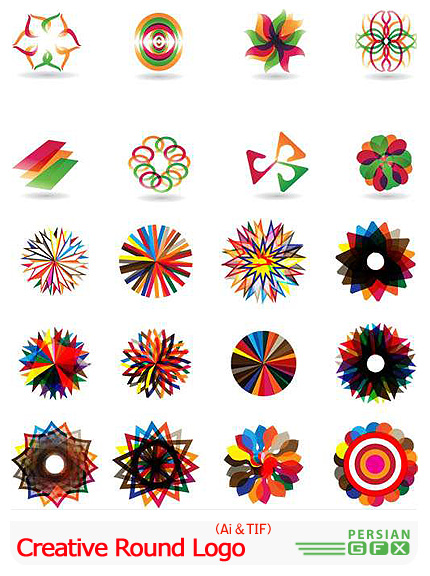 دانلود تصاویر لوگوهای خلاقانه دایره ای - Creative Round Logo