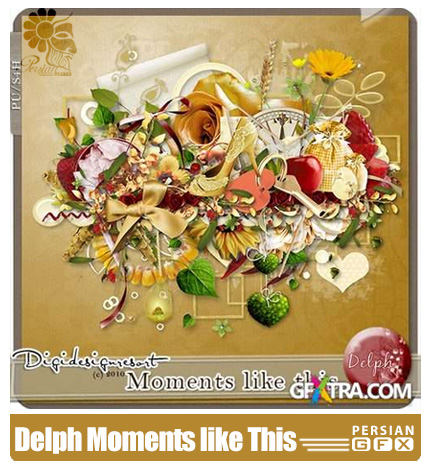 دانلود تصاویر کلیپ آرت فریم های گلدار - Delph Moments like This