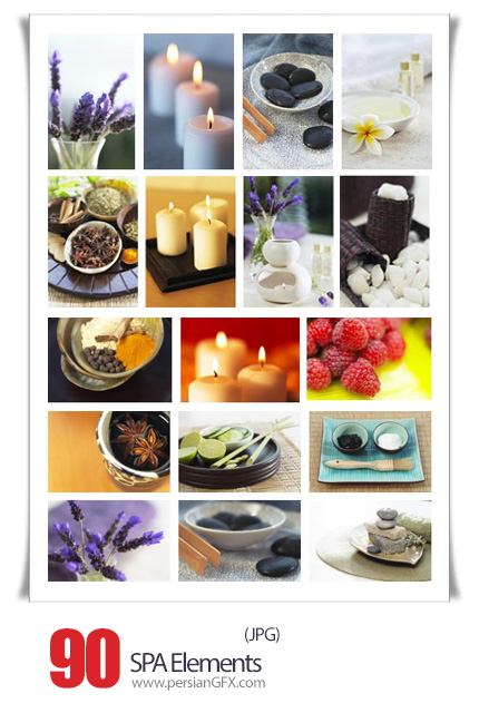 دانلود تصاویر با کیفیت عناصر طبیعی و مشتقات گیاهی - Veer Fancy SPA Elements 