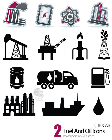 دانلود تصاویر آیکون منابع سوخت - Fuel And Oil Icons