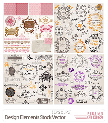 دانلود تصاویر وکتور تزئینی - Design Elements Stock Vector