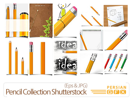 دانلود مجموعه تصاویر وکتور مداد از شاتر استوک - Pencil Collection Shutterstock