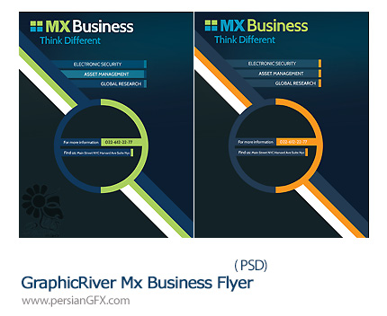 دانلود تصاویر لایه باز کارت ویزیت چند منظوره از گرافیک ریور - GraphicRiver Mx Business Flyer