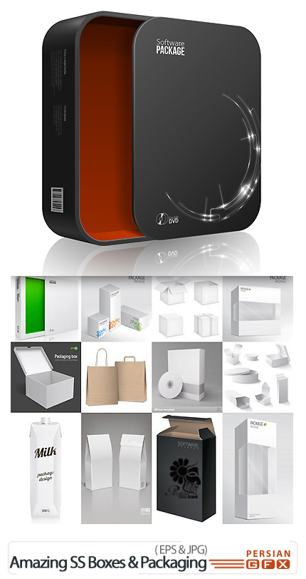دانلود تصاویر وکتور باکس، بسته بندی، پکیج،کیف از شاتر استوک - Amazing ShutterStock Boxes & Packaging