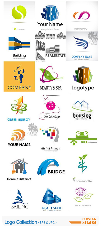 دانلود تصاویر وکتور لوگوهای متنوع - Fotolio Logo Collection