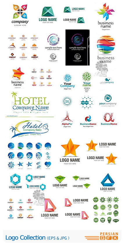 دانلود تصاویر وکتور لوگوهای متنوع - Logo Collection