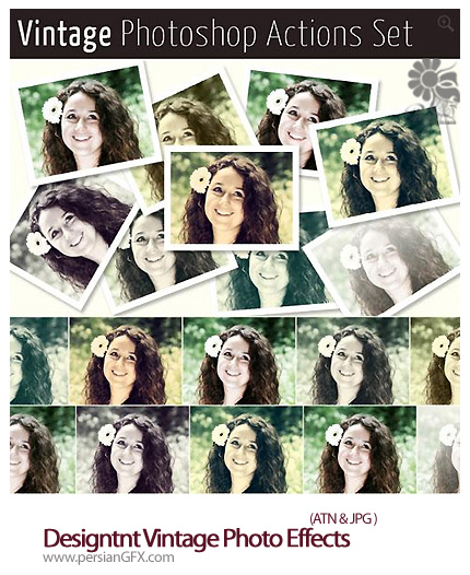 دانلود اکشن افکت قاب عکس ساده - Designtnt Vintage Photo Effects