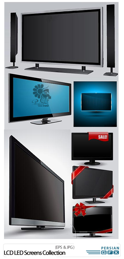 دانلود تصاویر وکتور صفحه نمایش LCD & LED - LCD LED Screens Collection