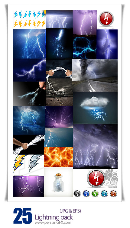 دانلود تصاویر با کیفیت رعد و برق - Lightning pack