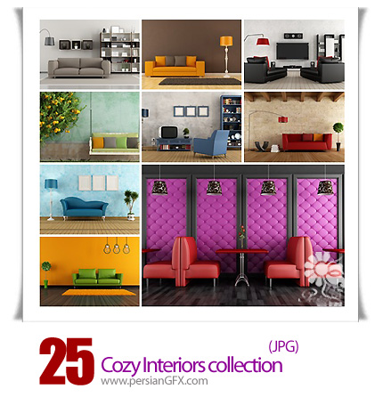دانلود تصاویر با کیفیت طراحی داخلی خانه - Cozy Interiors Collection