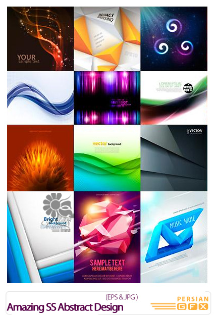 دانلود تصاویر وکتور پس زمینه های گرافیکی انتزاعی از شاتر استوک - Amazing ShutterStock Abstract Design