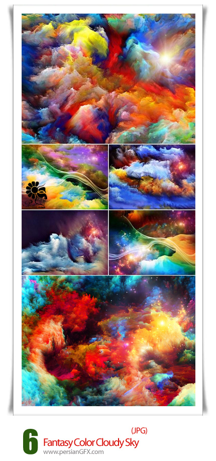 دانلود تصاویر با کیفیت رنگ آمیزی فانتزی ابرهای آسمان - Fantasy Color Cloudy Sky