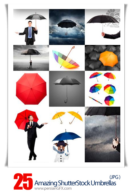 دانلود تصاویر با کیفیت چترهای رنگارنگ از شاتر استوک - Amazing ShutterStock Umbrellas
