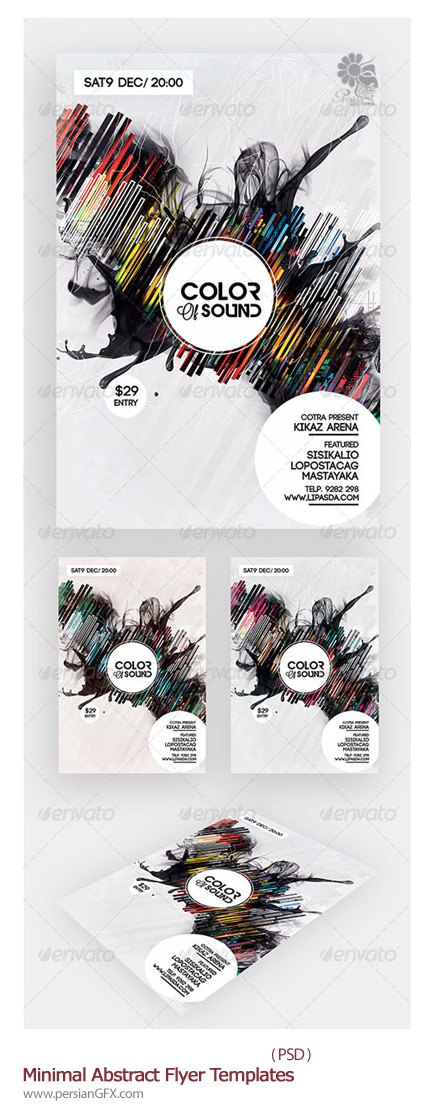 دانلود تصاویر لایه باز جلد بروشور انتزاعی - Minimal Abstract Flyer Templates