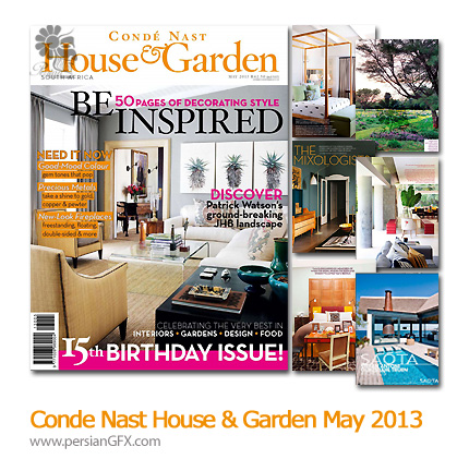 دانلود مجله طراحی دکوراسیون، طراحی داخلی - Conde Nast House & Garden May 2013 South Africa
