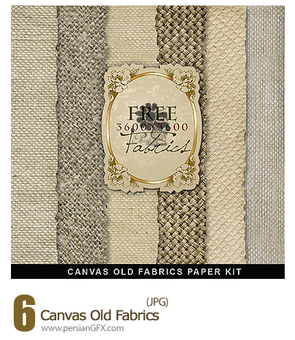 دانلود تصاویر تکسچر بوم نقاشی، الیاف قدیمی - Textures Canvas Old Fabrics