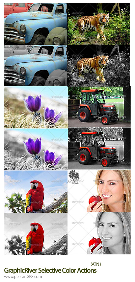 دانلود اکشن انتخاب رنگ خاص از گرافیک ریور - GraphicRiver Selective Color Actions