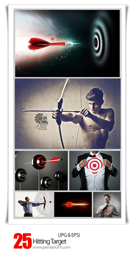 دانلود تصاویر با کیفیت تیر و کمان، هدف گیری - Hitting Target